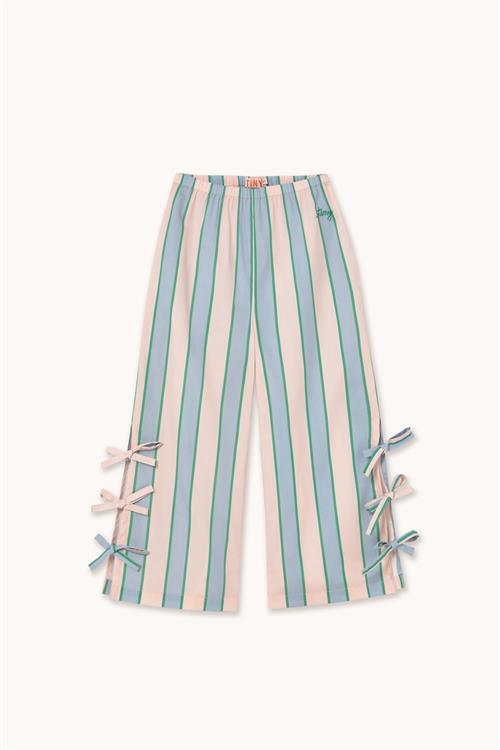 Tinycottons Retro Stripes Bukser Med Sløjfer Pastel Pink  Pastel Pink 2 Y  Lyserød  2 år  kvinde