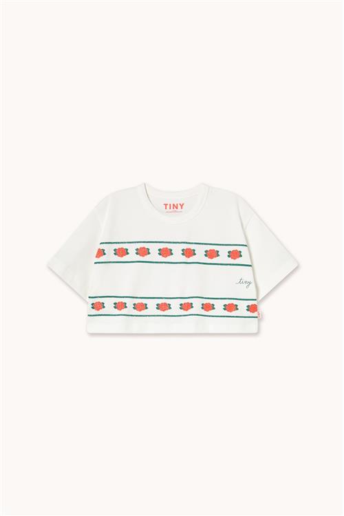 Tinycottons Roses Crop Tee Off-white  Off-White 2 Y  Hvid  2 år  kvinde