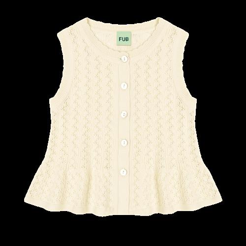 FUB Pointelle-top Ecru  Ecru-130 cm  Creme  130 cm  kvinde