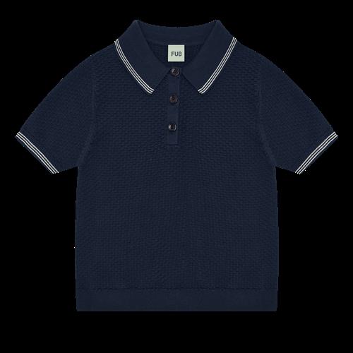 FUB Pique Polo Dark Navy  Dark Navy-110 cm  Marineblå  110 cm  unisex
