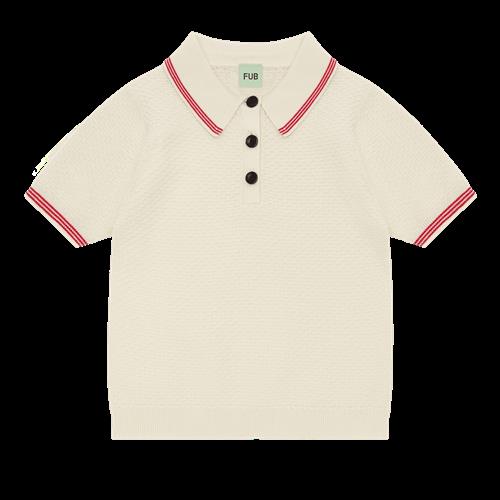 FUB Pique Polo Ecru  Ecru-110 cm  Creme  110 cm  unisex