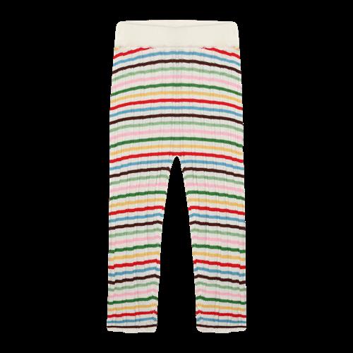 FUB Baby Rib-leggings Multi Stripe  Multi Stripe-92 cm  Rød  92 cm  kvinde