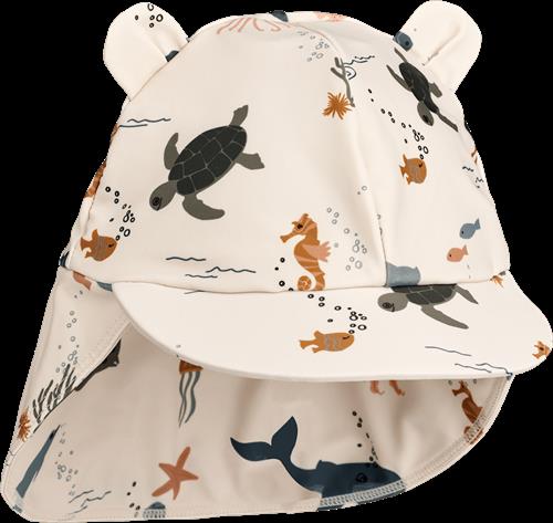 Liewood Senia Solhat Med Ører Sea Creature / Sandy  Sea Creature / Sandy-9-12 M  Beige  9-12 måneder  unisex