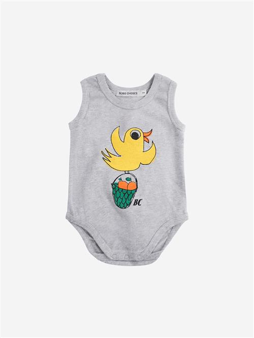 Bobo Choses Flying Oranges Kroppen Heather Grey  Heather Grey 6 months  Grå  6 måneder  unisex