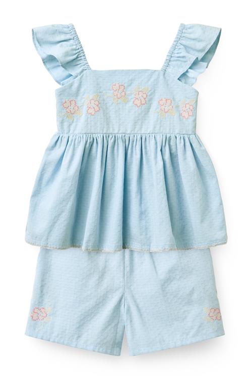 Copenhagen Colors GOTS Sommersæt Light Blue Light Blue 122 cm  Blå  122 cm  kvinde