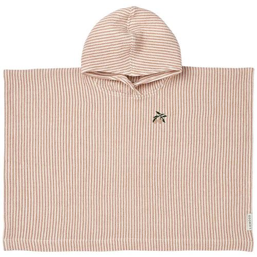 Liewood GOTS Paco Broderet Poncho Y/d Stripe Tuscany Rose / Creme De La Creme Y/D Stripe Tuscany Rose / Creme De La Creme-1-2 Y  Creme  1-2 år  unisex