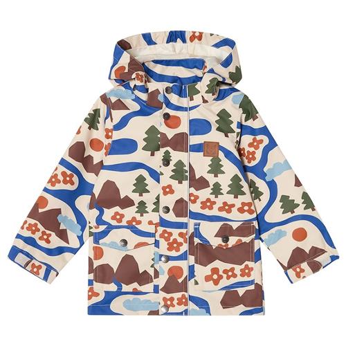 Kuling Stockholm Mønstret Skaljakke Doodle Map 86 cm Shell Blå  86 cm  unisex