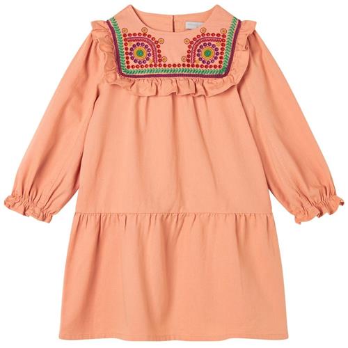 Stella McCartney Kids Kjole Med Volantdetaljer Koralrød 6 Y  Lyserød  6 år  kvinde