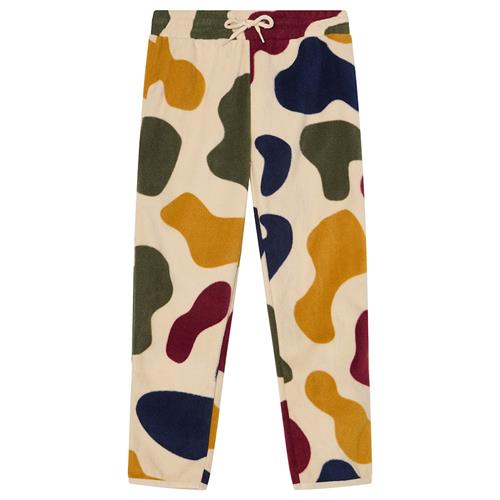 Kuling Northpole Fleece-bukser Graphic Shapes  122/128 cm  Hvid  122/128 cm  unisex