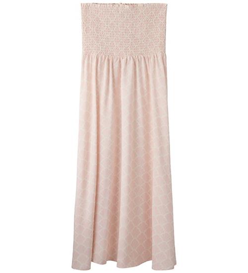 LMTD Maxi Nederdel - NlfZandy - Antique White/W. CRYSTAL PINK