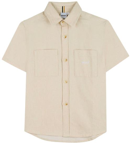 BOSS Skjorte - Hør/Bomuld - Ivory