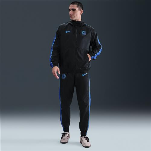 Vævet Inter Milan Sport Essentials Nike Football-tracksuit med hætte til mænd - sort
