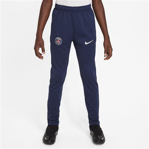 Maskinstrikkede Paris Saint-Germain Academy Pro-Nike Dri-FIT-fodboldbukser til større børn - blå