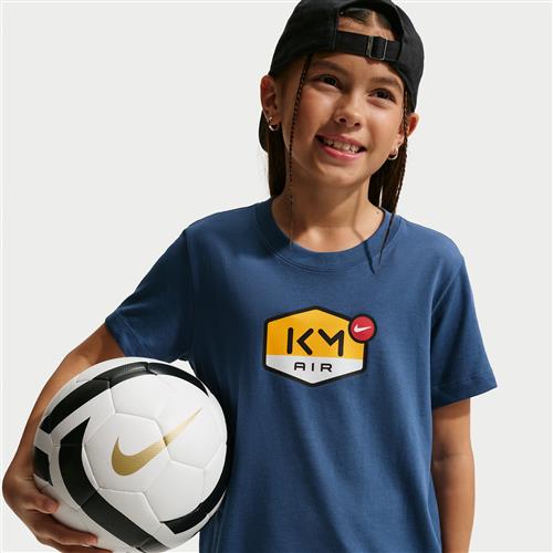 Kylian Mbappé Dri-FIT-T-shirt til større børn - blå