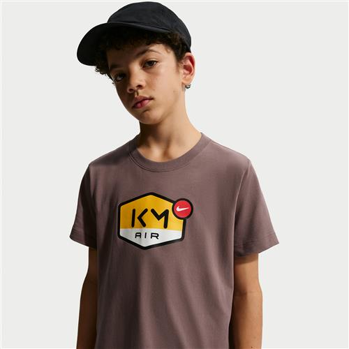 Kylian Mbappé Dri-FIT-T-shirt til større børn - brun