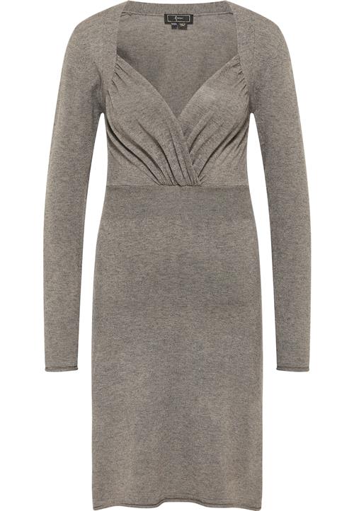 faina Strikkjole  grå-meleret