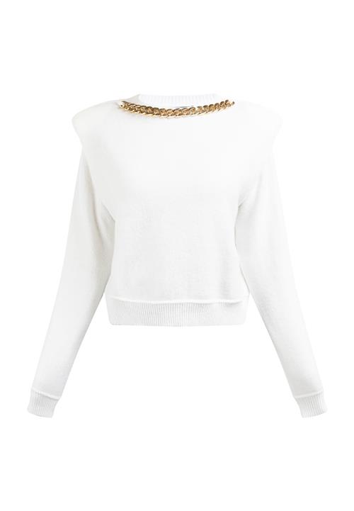 faina Pullover 'Tuxe'  guld / hvid