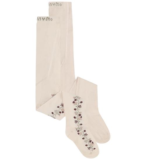 Minymo Strømpebukser - 2-pak - Birch m. Blomster