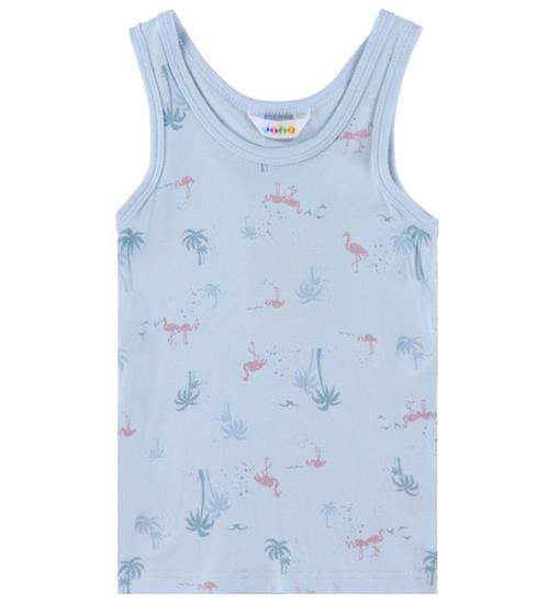 Joha Undertrøje - Bambus - Lyseblå m. Flamingoer