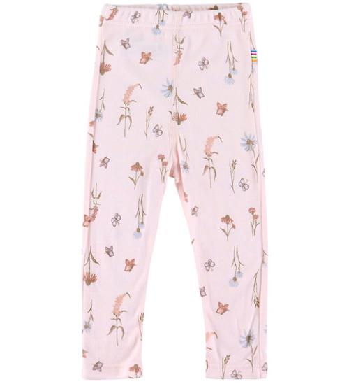 Joha Leggings - Bambus - Lyserød m. Blomster