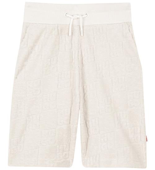 HUGO Shorts - Frotté- Off White m. Tern