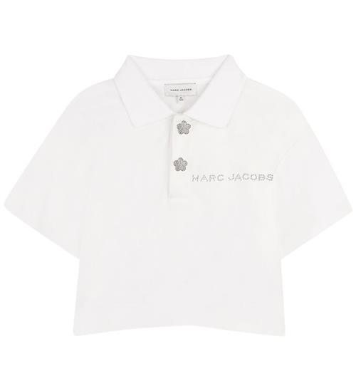 Little Marc Jacobs Polo - Cropped - Hvid m. Sølv
