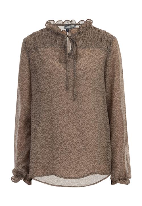 Se DreiMaster Vintage Bluse 'Abrel'  beige / oliven hos About You