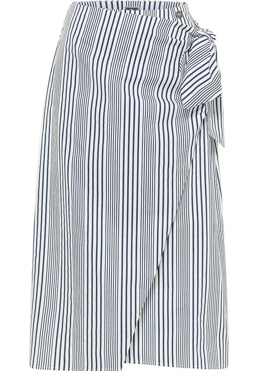 DreiMaster Maritim Nederdel  marin / uldhvid