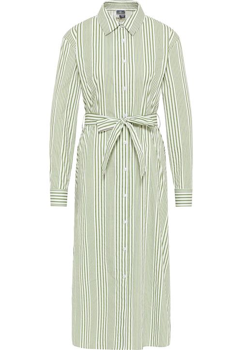 DreiMaster Maritim Blusekjole  lysegrøn / uldhvid