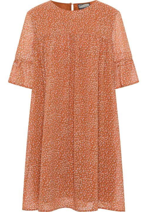 DreiMaster Vintage Kjole 'Zitha'  lyseblå / græsgrøn / orange