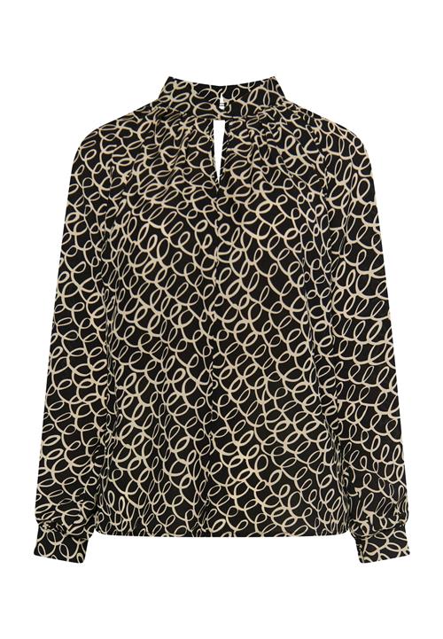 DreiMaster Klassik Bluse  beige / sort