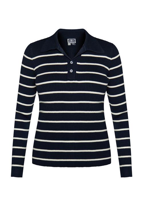 DreiMaster Maritim Pullover  marin / uldhvid