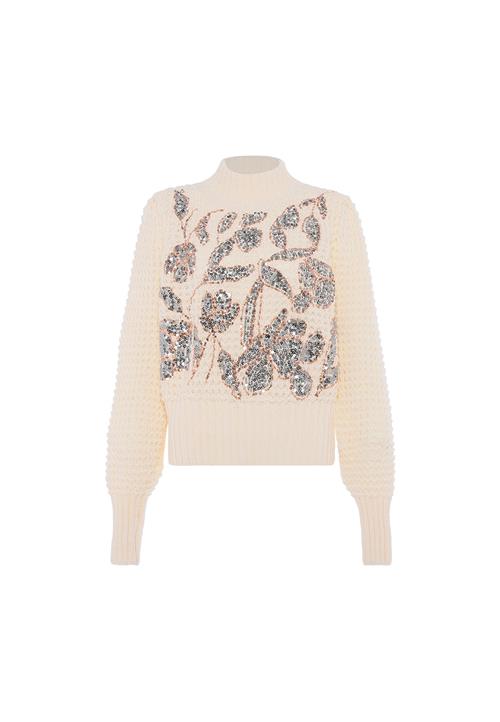 faina Pullover  bronze / sølv / uldhvid