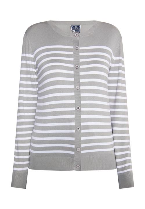 DreiMaster Maritim Cardigan  grå / hvid