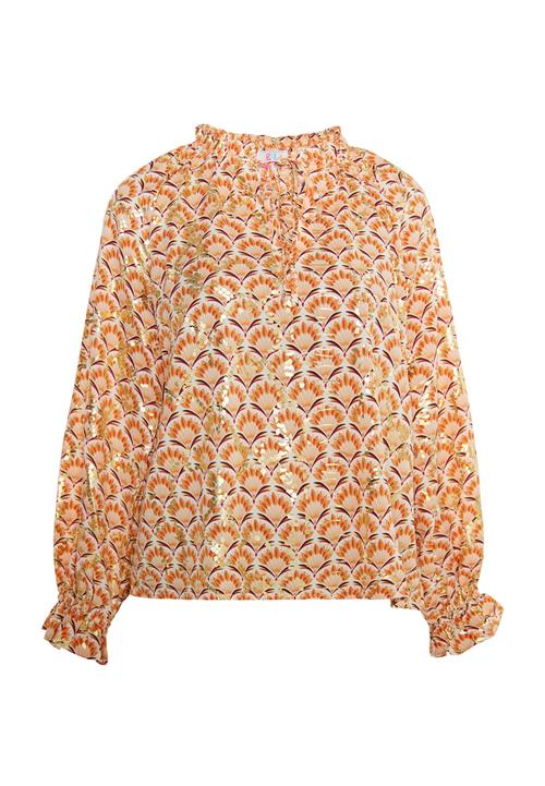 IZIA Bluse  gul / guld / orange / offwhite