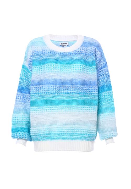 Sidona Pullover  blå / azur / aqua / hvid