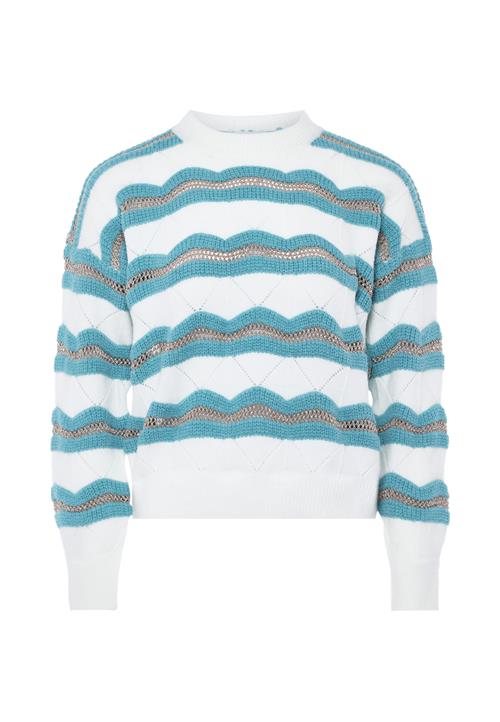 Sidona Pullover  lyseblå / grå / hvid