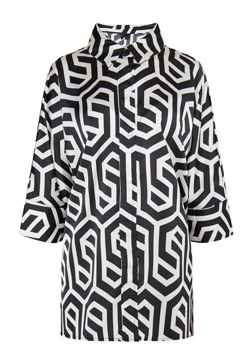 DreiMaster Klassik Bluse  sort / hvid