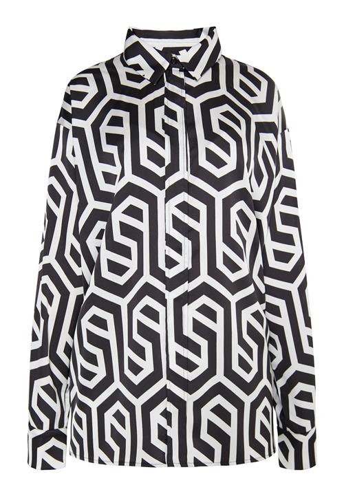 DreiMaster Klassik Bluse  sort / hvid