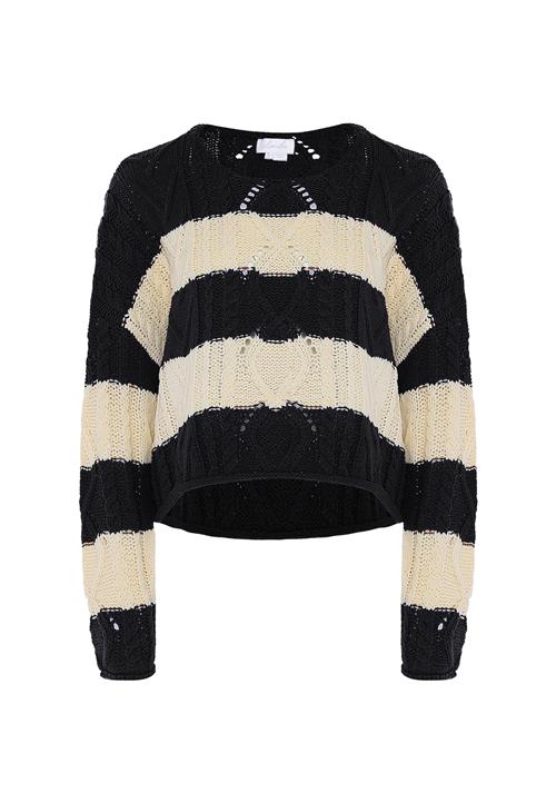 BLONDA Pullover  sort / uldhvid