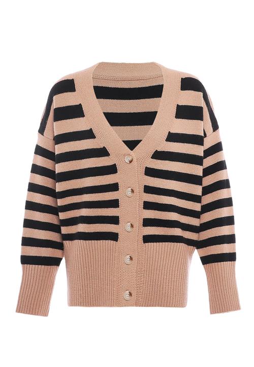 BLONDA Cardigan  beige / sort