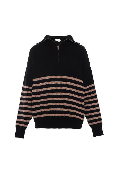 BLONDA Pullover  lysebrun / sort