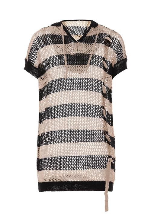 SANIKA Pullover  beige / sort