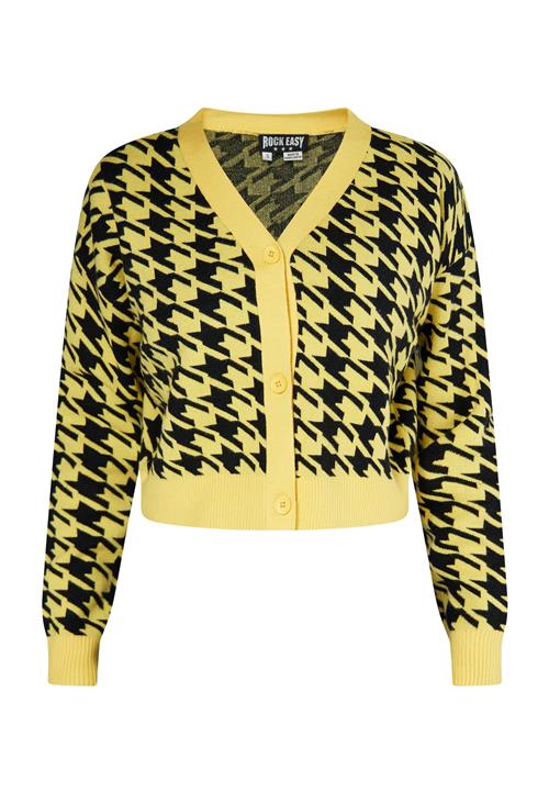 ROCKEASY Cardigan  gul / sort