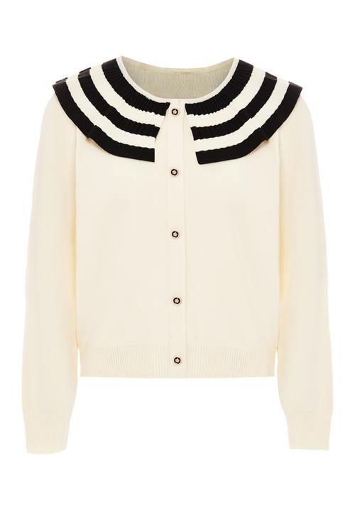 NAEMI Cardigan  sort / uldhvid