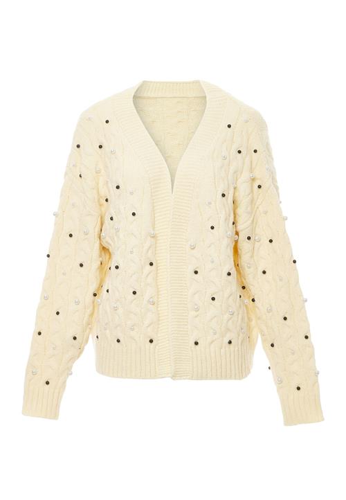 faina Cardigan  sort / perlehvid / uldhvid