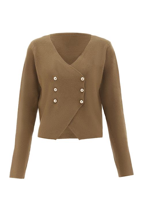 NAEMI Cardigan  lysebrun / guld