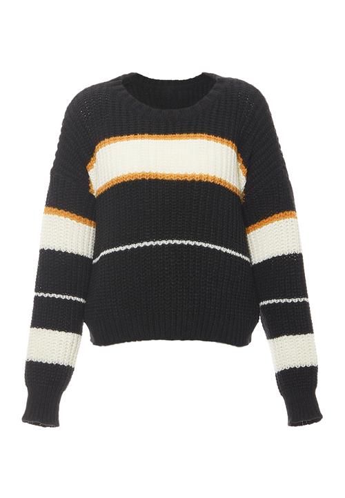 MYMO Pullover  beige / orange / sort