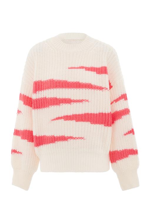 MYMO Pullover  pink / uldhvid