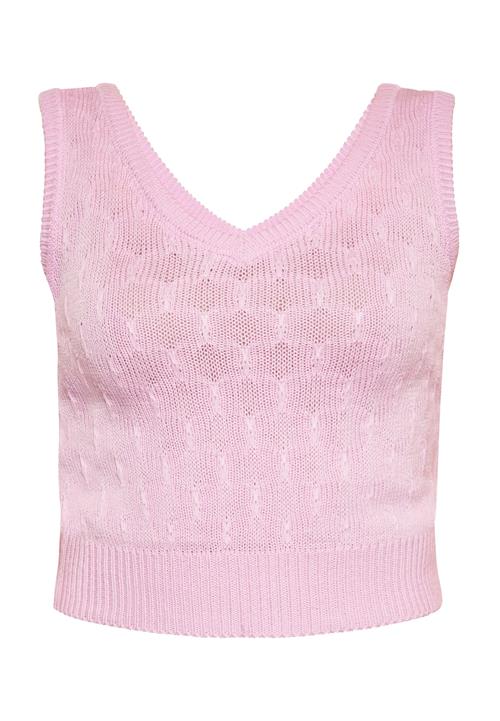 swirly Strikvest  lyserød